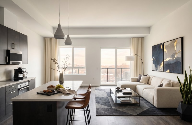 Elm floor plan – 2 Bedroom + Den, 1,116 sq ft at Marbella Condominiums Niagara Falls