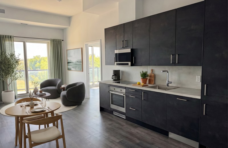 Hemlock floor plan – 2 Bedroom, 938 sq ft at Marbella Condominiums Niagara Falls